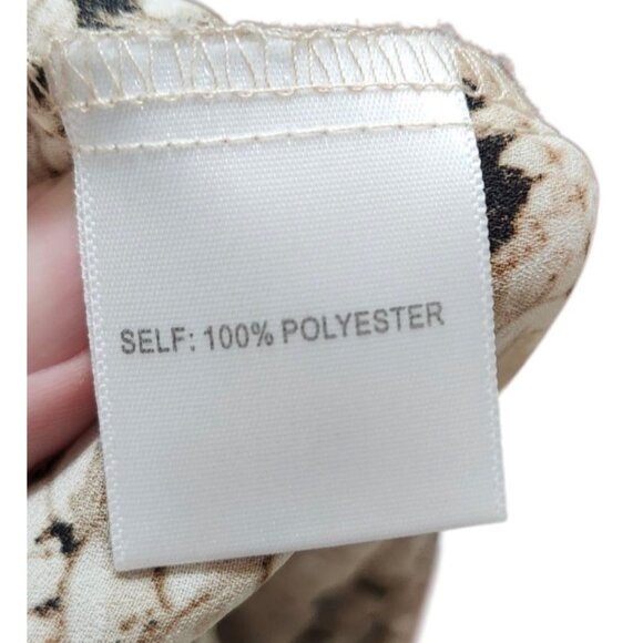 ROSE + OLIVE SNAKESKIN PRINT BLOUSE SIZE XL - Picture 10 of 12